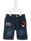 MIKI HOUSE EMBROIDERED DENIM TROUSERS