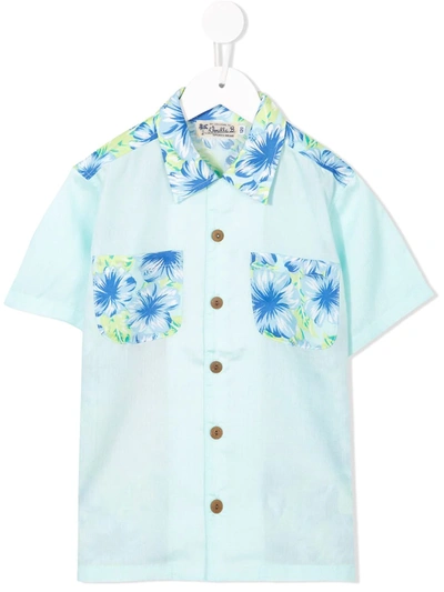 Miki House Floral Print Shirt In 绿色
