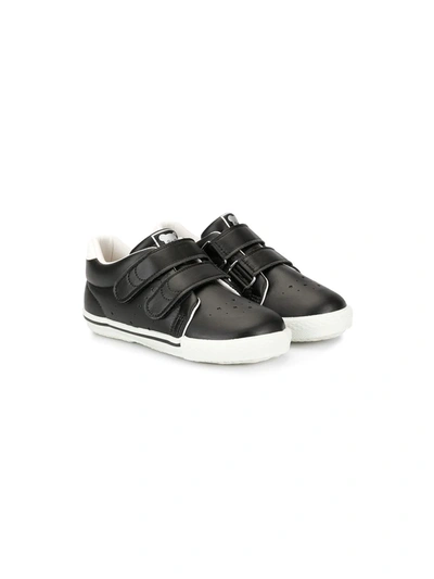 Miki House Touch Strap Low Top Trainers In 黑色