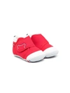 MIKI HOUSE TOUCH-STRAP COTTON SNEAKERS