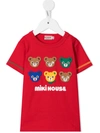 MIKI HOUSE EMBROIDERED COTTON T-SHIRT