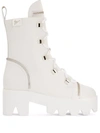 Giuseppe Zanotti Juliett Leather Ankle Boots In 白色