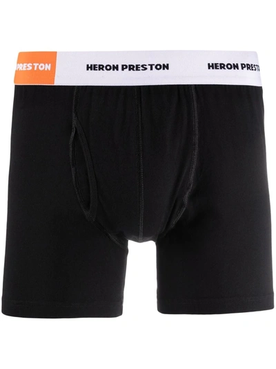 Heron Preston Logo Waistband Boxer Briefs In Black