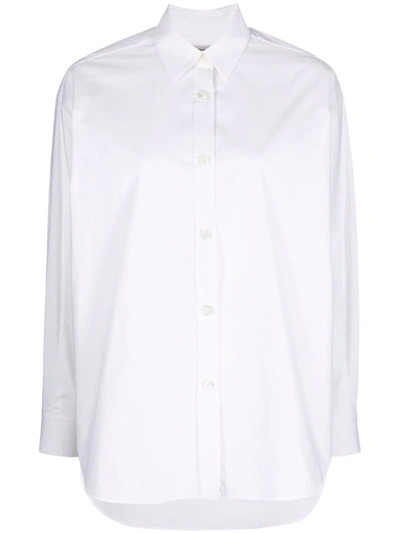 Odeeh Long-sleeve Cotton Shirt In 白色