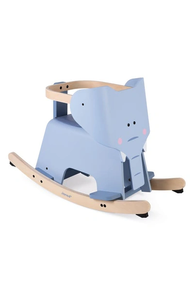 Janod Babies' Elephant Rocking Chair In Blue