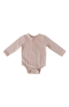 Pehr Babies' Essential Long-sleeve Organic Cotton Romper In Pale Pink