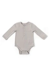 Pehr Babies' Essential Long-sleeve Organic Cotton Romper In Grey