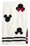 Barefoot Dreamsr Disney X Barefoot Dreams® Cozychic™ Classic Mickey & Minnie Logo Throw Blanket In Cream