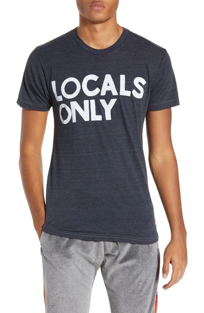 Aviator Nation Locals Only Graphic T-shirt In Charcoldnu