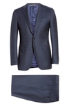 CANALI MILANO TRIM FIT SOLID WOOL SUIT,AA02524302L1922093Z1