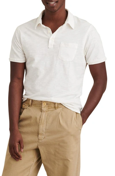 Alex Mill Standard Short Sleeve Slub Pocket Polo In White