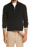 Brunello Cucinelli Cashmere Turtleneck Sweater With Zip In Black