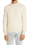 Brunello Cucinelli Men's Cashmere Crewneck Sweater In Sand