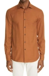 Ermenegildo Zegna Cashco Cotton & Cashmere Button-up Shirt In Vicuna