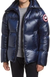 Canada Goose Navy Crofton Puffer Down Jacket In Atlantic Nvy-bleu Mar Atlan