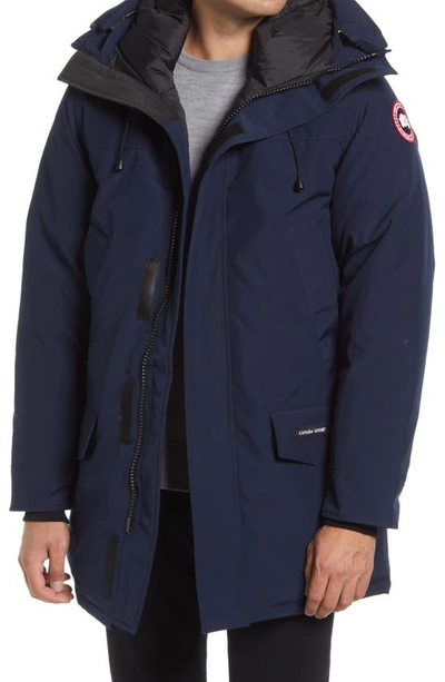 Canada Goose Langford Slim Fit 625 Fill Power Down Hooded Down Parka In Blue