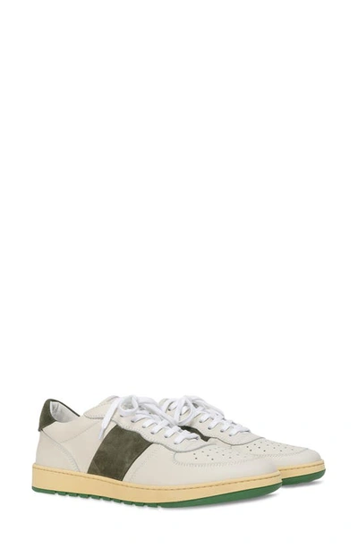 Collegium Pillar Destroyer Low Top Sneaker In Forest Suede/ White