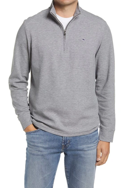 Vineyard Vines Saltwater Quarter Zip Performance Pullover In Gray Heather