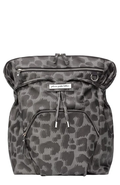 Petunia Pickle Bottom Babies' Convertible Diaper Backpack In Shadow Leopard