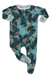 PEREGRINEWEAR FLAMINGO FITTED ONE-PIECE FOOTED PAJAMAS,PK202148