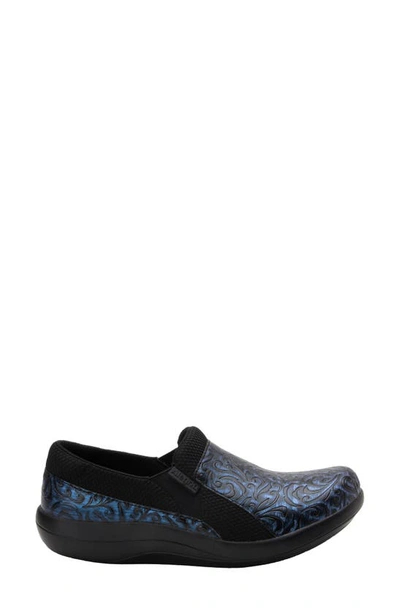 Alegria By Pg Lite Duette Water Resistant Clog In Blue Steel Leather