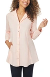 Foxcroft Cecilia Non-iron Button-up Tunic Shirt In Pink Sugar