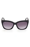 Max Mara 55mm Square Sunglasses In Black