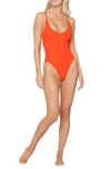 L*space Gianna Classic One-piece Swimsuit In Poppy