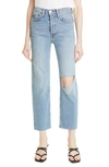 RE/DONE ORIGINALS HIGH WAIST STOVEPIPE JEANS,190-3WSTV27
