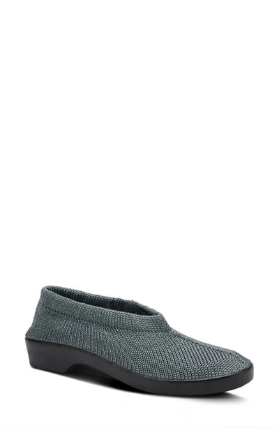 Flexus By Spring Step Tender Knit Upper Slipper In Gray