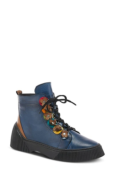 Spring Step Yeba Bootie In Blue Multi