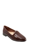 Trotters Liz Womens Leather Slip-on Loafers In Dark Brown