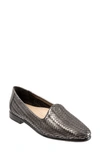 Trotters Liz Iii Womens Leather Slip On Loafers In Pewter