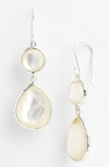 Ippolita Double Drop Earrings In Sterling Silver In Silver/ Mother Of Pearl