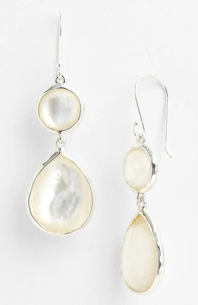 Ippolita Double Drop Earrings In Sterling Silver In Mother Of Pearl