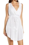 Elan Slit Sides Sleeveless Dress In White