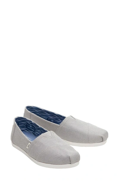 Toms Alpargata Slip-on In Grey Cotton