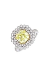 BONY LEVY YELLOW DIAMOND HALO RING,YR92117WY