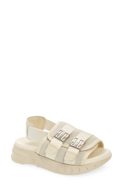 Givenchy Marshmallow Suede And Leather Sandals In White