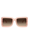Burberry 55mm Gradient Square Sunglasses In Pink