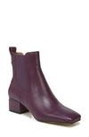 Franco Sarto Waxton Womens Zipper Ankle Boots In Plum