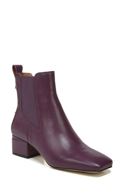 Franco Sarto Waxton Womens Zipper Ankle Boots In Plum