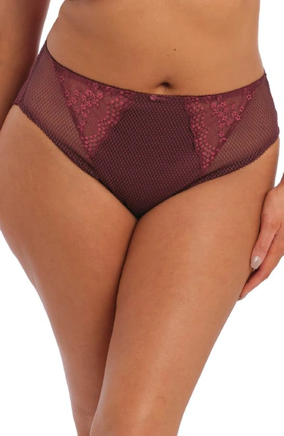 Elomi Charley High Cut Briefs In Aubergine