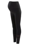 Cache Coeur Maternity/nursing Sport Leggings In Black