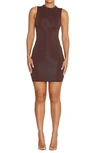 Naked Wardrobe Tank Minidress In Chocolate