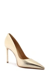 Schutz Lou Metallic Leather Pump In Gold