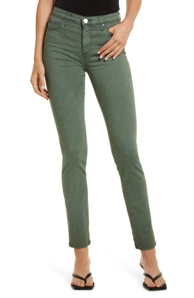 Ag 'the Prima' Cigarette Leg Skinny Jeans In Sulfur Green Lake