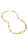 MONICA VINADER GROOVE CURB CHAIN NECKLACE,GP-NK-CURB-NON
