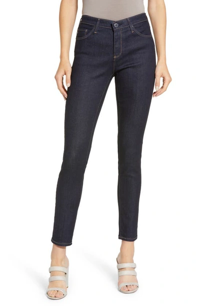 Ag Prima Sateen Mid-rise Crop Cigarette Pants In Sba Black