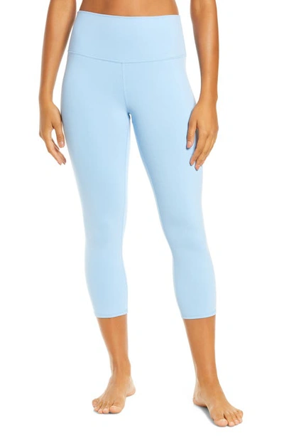 Alo Yoga High Waist Airbrush Capris In Blue Skies